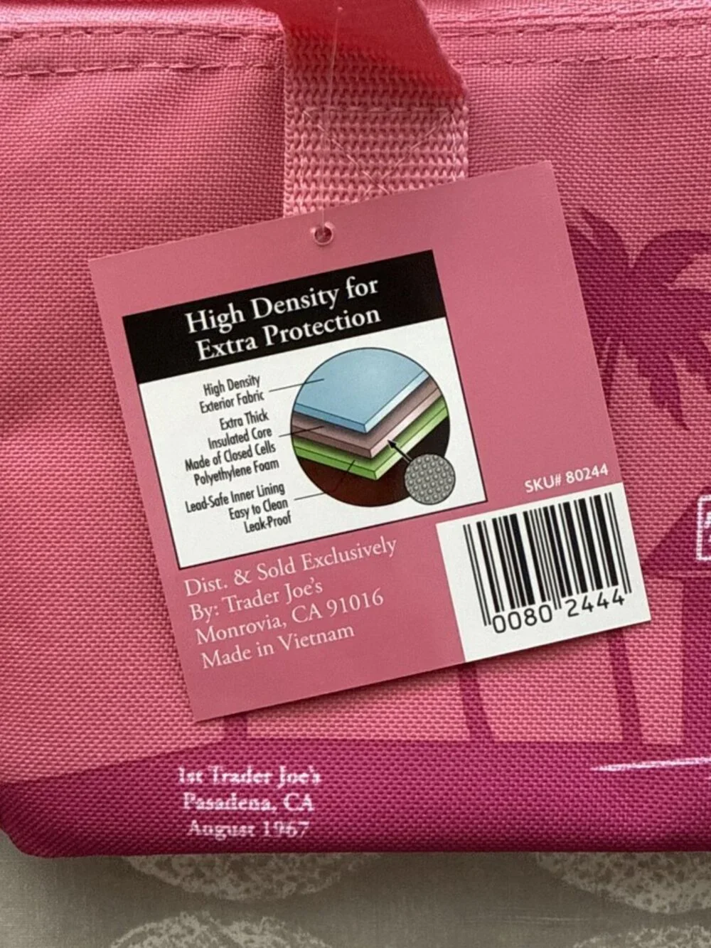 NEW Trader Joe's Mini Insulated Pink Bag